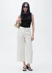 Boat-neck knitted top