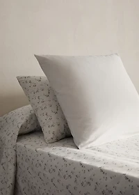 Two percale cotton floral pillowcases 50x75 cm