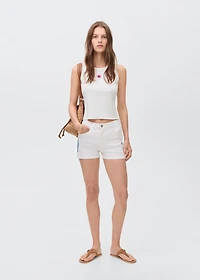 Shorts with embroidered detail