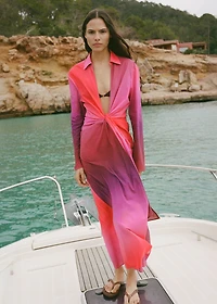 Tie-dye cotton dress