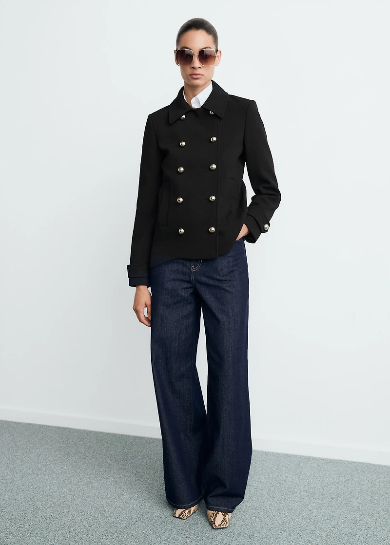 Double-breasted jacket with lapels