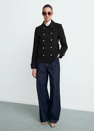 Double-breasted jacket with lapels