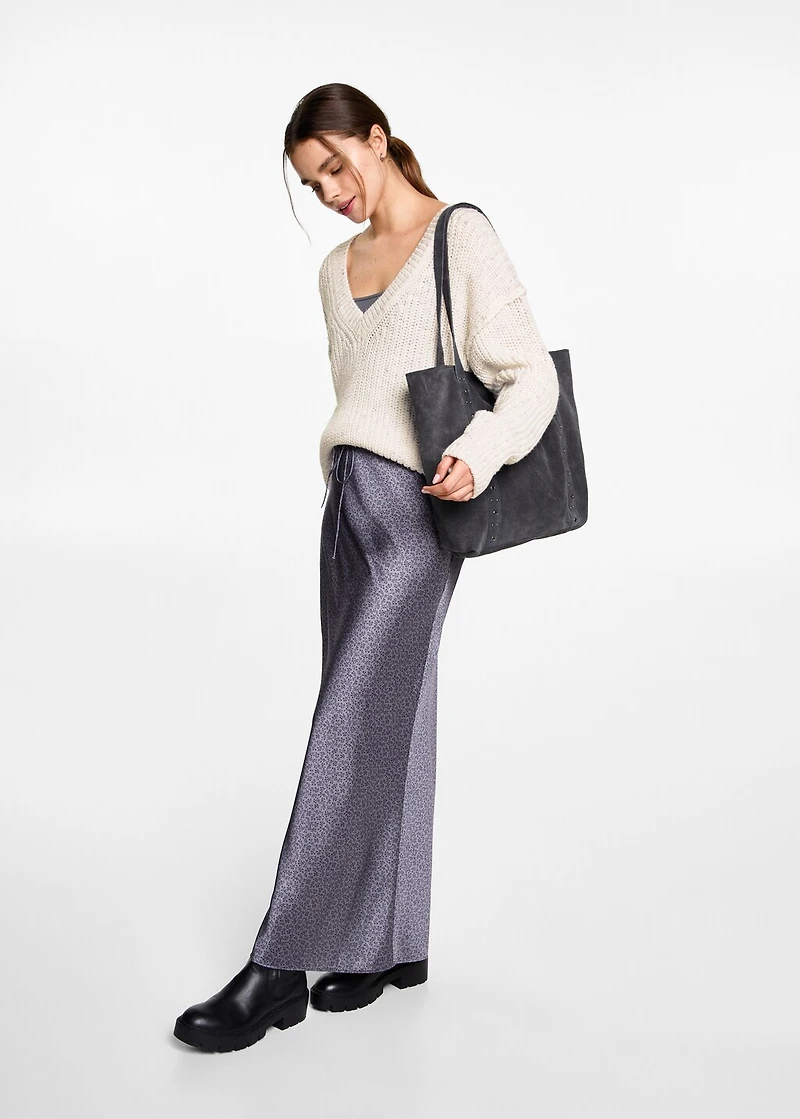 Oversized V-neck sweater