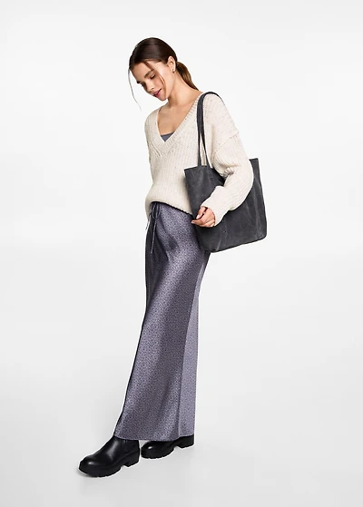 Oversized V-neck sweater