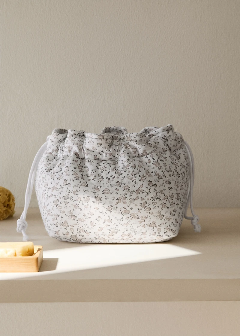 Organizer changing mat with mini-flower print