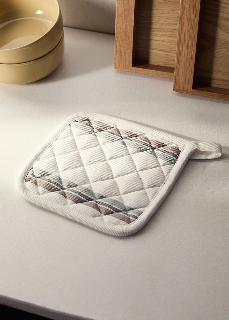 Cotton yarn-dyed striped grabber