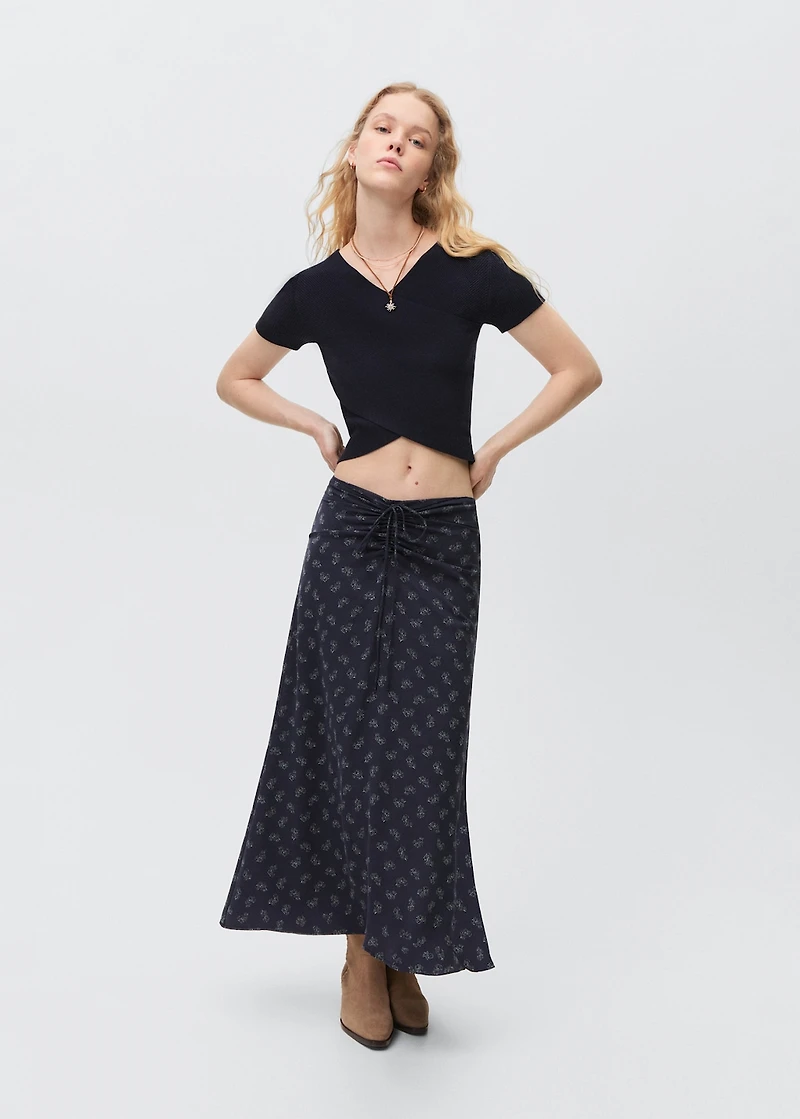 Printed long skirt