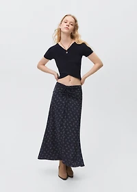 Printed long skirt