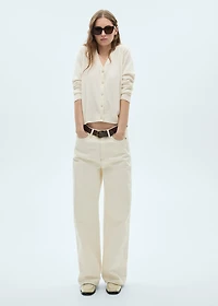 Mulberry silk-blend ribbed cardigan