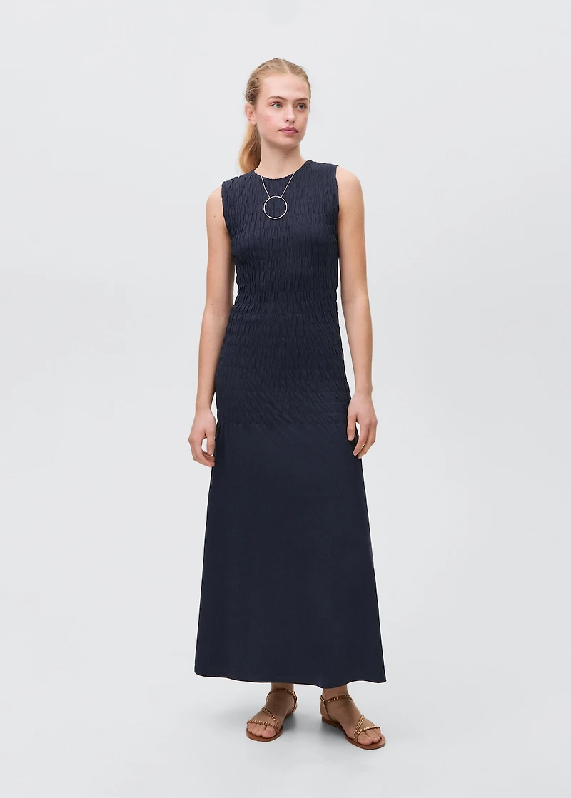 Long dress with ruffled detail