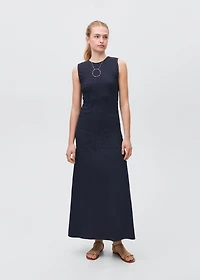 Long dress with ruffled detail