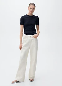 Fitted linen t-shirt