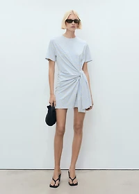 Short striped dress with knot