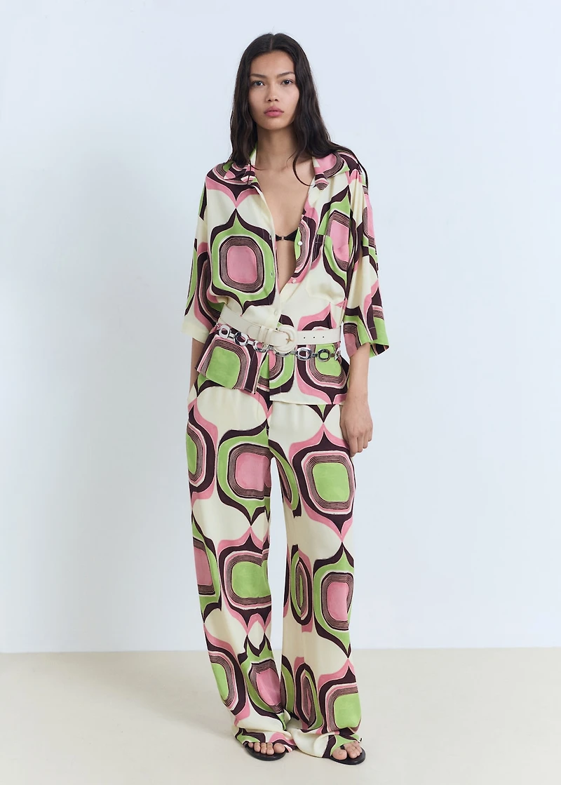 Geometric print pants