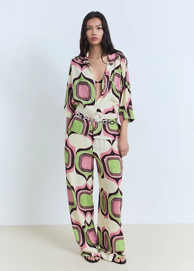 Geometric print pants