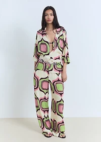 Geometric print pants