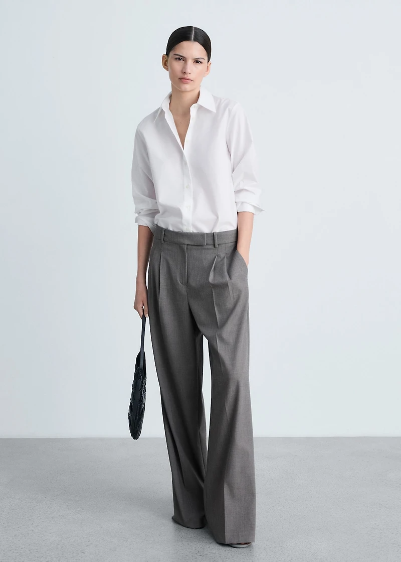 Regular cotton lyocell-blend shirt