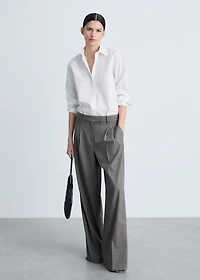 Regular cotton lyocell-blend shirt