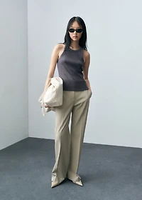 Cotton halter-neck top