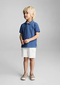 Short-sleeve knitted polo shirt