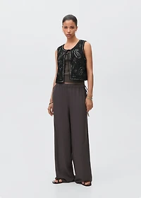 Beaded embroidered vest