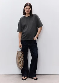 Oversized cotton maternity t-shirt