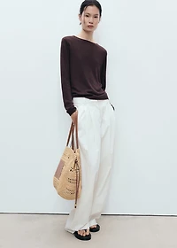 Natural fibre shopper bag