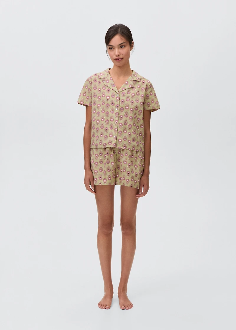 Printed cotton pyjama pack