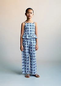 Ruffled printed blouse