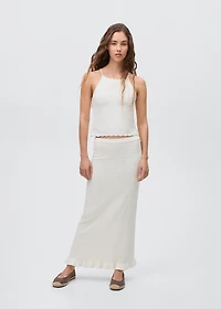 Long knitted skirt