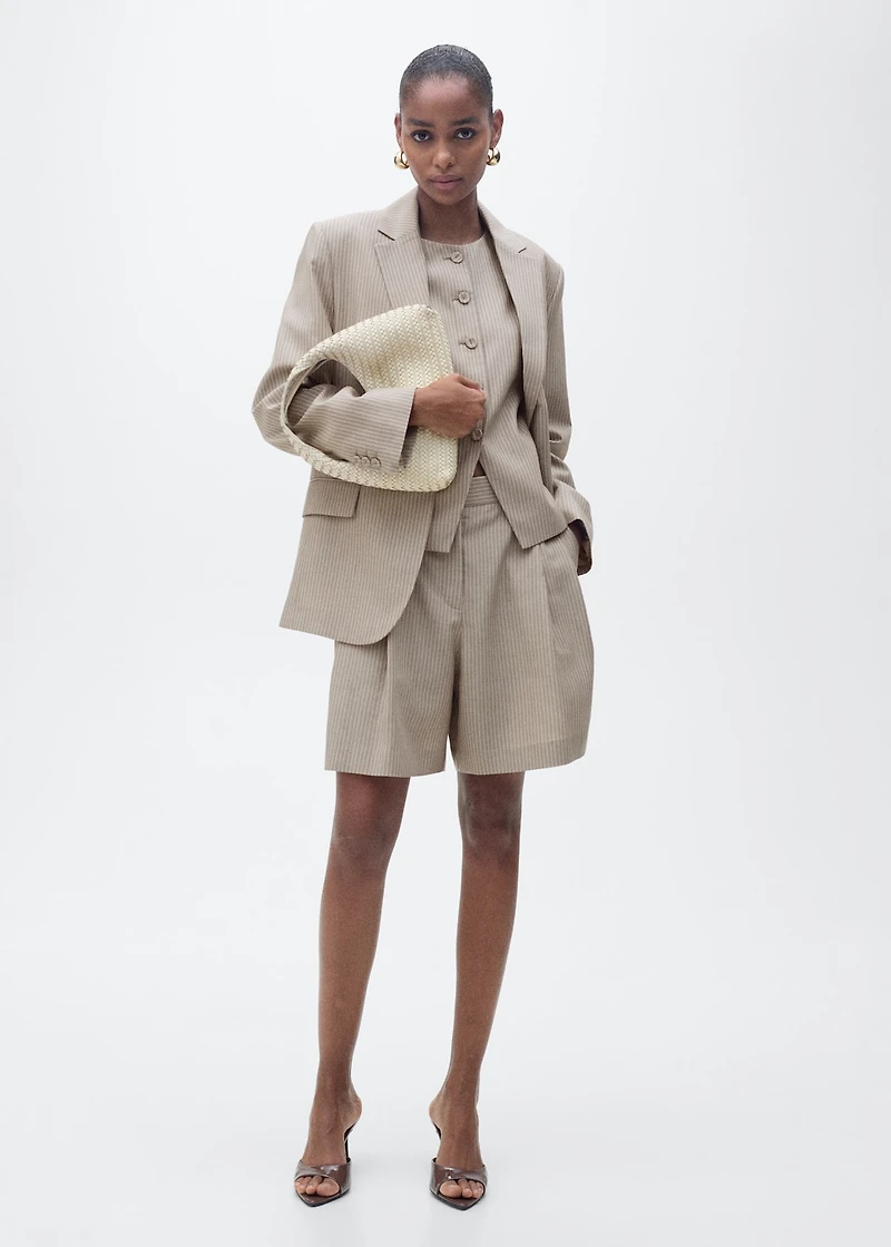 Striped suit bermuda shorts