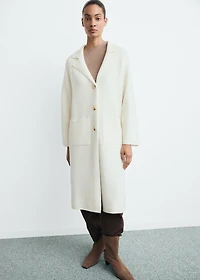 Knitted long coat