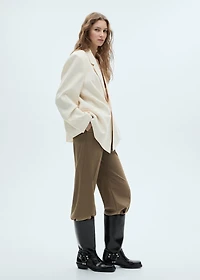 Square toe boot with metallic details