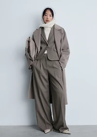 Wide leg suit pants