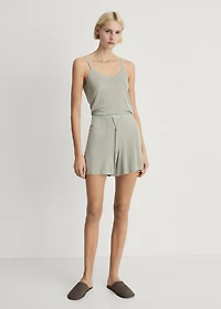 Pajama top with pointelle detail