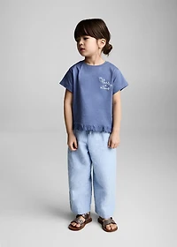 Embroidered cotton T-shirt