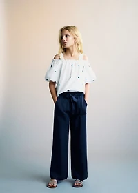 Cotton blouse with embroidered details