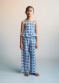 Printed straight pants