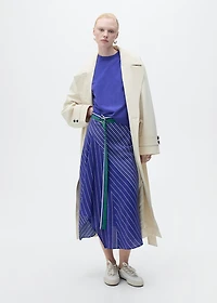 Short-sleeved fine-knit sweater