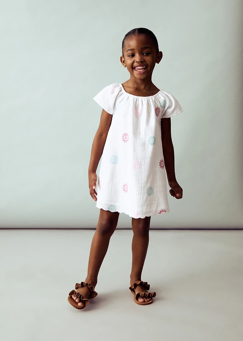 Embroidered detail dress