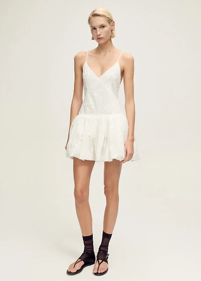 Textured balloon dress