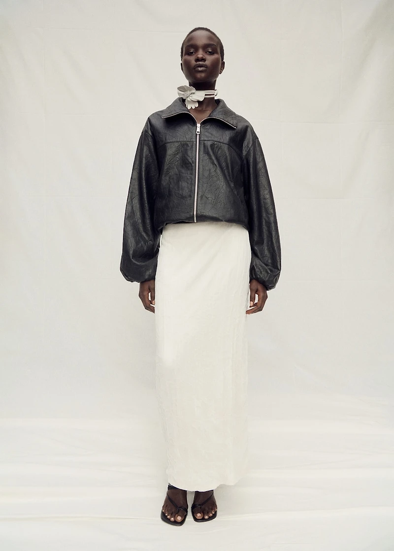 Straight-fit tulle skirt