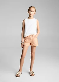 Denim shorts with side detail