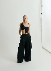 Bow-design crop top