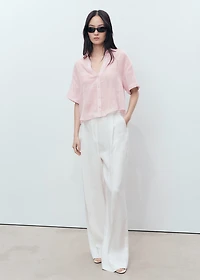 Semi-transparent striped shirt