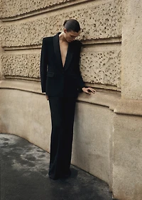 High-waist flared pants