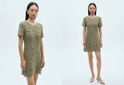 Crochet knitted dress