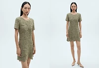 Crochet knitted dress