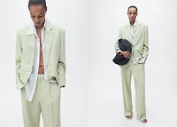 Straight-fit suit pants