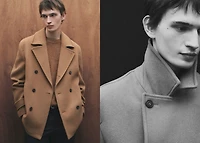 Wool double-breasted coat